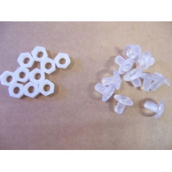 Nylon nuts and screw for ailerons (10)