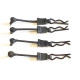 AR390178 Body Clip Retainer 1/8 Scale Black (4)