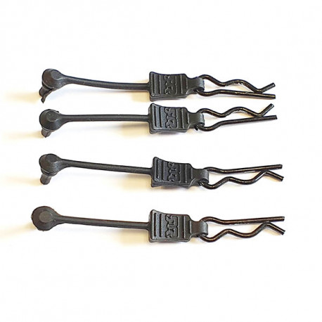 AR390178 Body Clip Retainer 1/8 Scale Black (4)