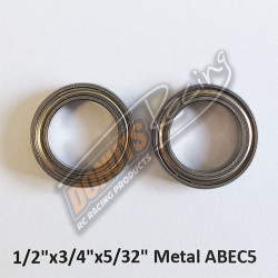 1/2"x3/4"x5/32" Metal Bearing ABEC5 Pro series (2)