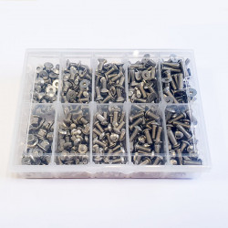 290pcs M4 Nikel plated 12.9 Steel Screw Set