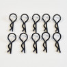 Bended 1/8 Body Clip Black (10)