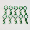 Clips de carro 1/8 courbés Vert (10)