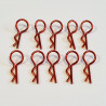 Clips de carro 1/8 courbés Orange (10)