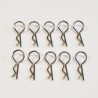 Clips de carro 1/8 courbés Chrome (10)