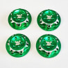 Ecrous de roues 17mm Alu Vert (4)