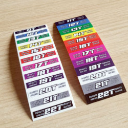 Stickers codes couleurs Pignons MOD 1