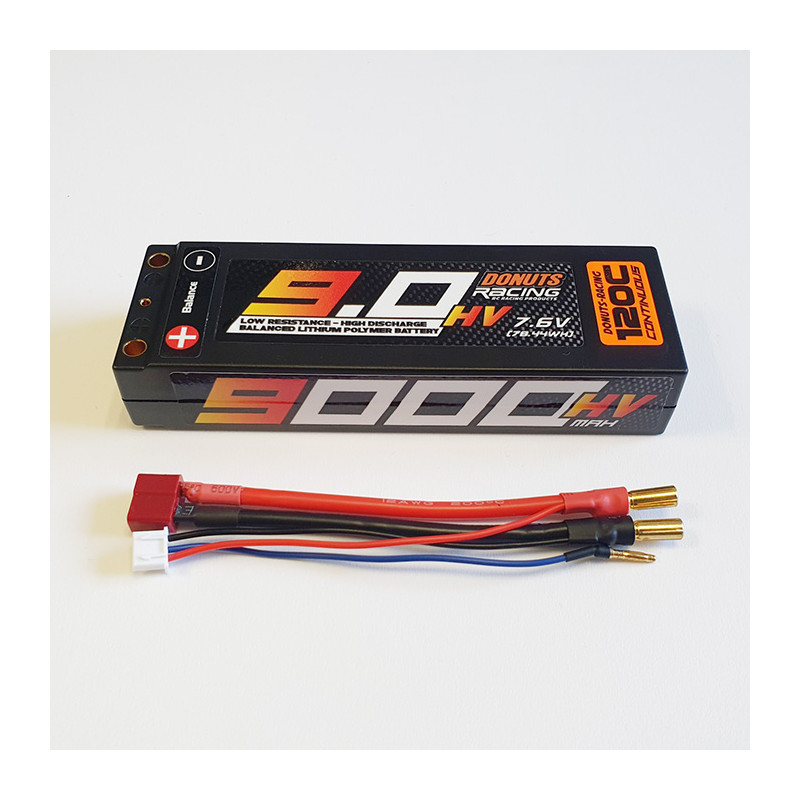 Lipo 2S 810mAh 50C EC2 G2 pour 1/16 (SPMX812SH2) - Donuts Racing