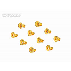 Screw Set 12.9- FH M4x8(Gold Coating) (10)