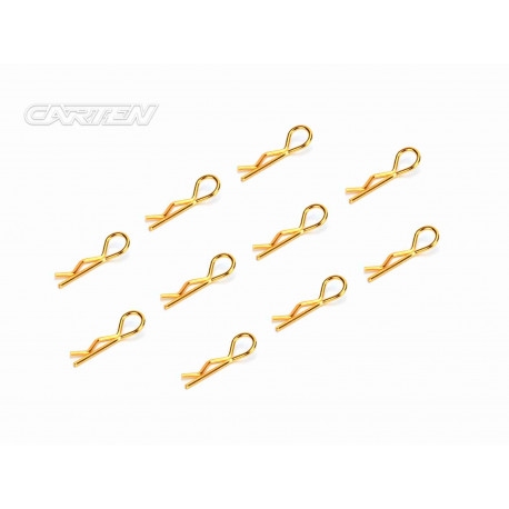 Clips de carrosserie 8mm Gold (10)