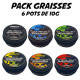 Pack 6 pots de graisse de 10g (60g)