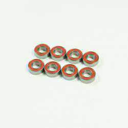 High Performance Rubber Cover Ball Bearing 6x12x4mm RED LINE (8)