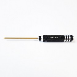 Hex Ball Driver Aluminium  3/32" TiCo Black