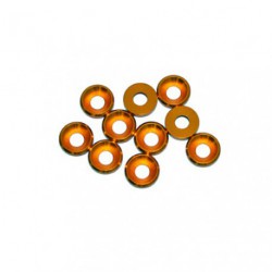 Washers - Conical - Aluminum - 4mm - Gold (10 pcs)