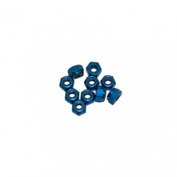 Ecrou 4mm Bleu (x10)