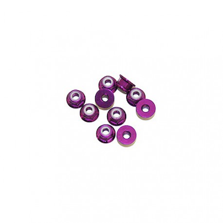 Ecrou épaulé 4mm Violet (x10)