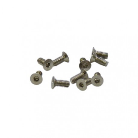 Screws - Flat Head - Hex (Allen) - M2.5 x 6mm (10 pcs)