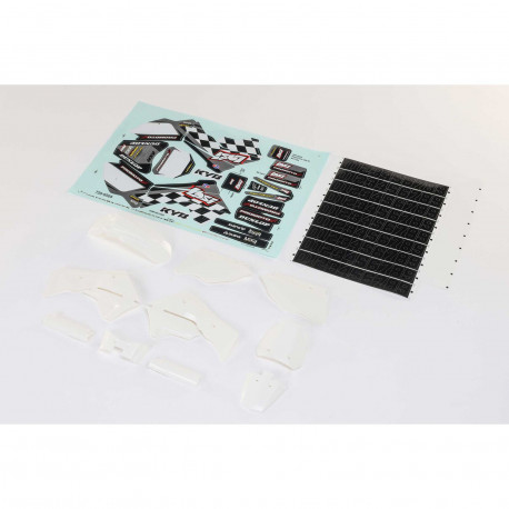 Promoto-MX : Set Pièces Plastiques Blanc + Stickers