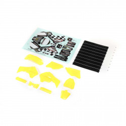 Promoto-MX : Set Pièces Plastiques Jaune + Stickers