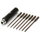QuickPit Spring Steel Allen Hex (7) Wrench Set w/ Carbon Fiber Handle Black