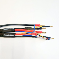 2x2S Lipo 600mm charge lead 4/5mm Plugs