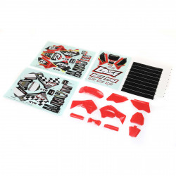 Promoto-MX : Set Pièces Plastiques Rouge + Stickers