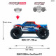 1/18 GRANITE GROM MEGA 380 Brushed 4X4 Monster Truck RTR avec Batterie et Chargeur