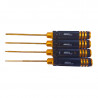 4 pc Hexa Metric Screwdriver Assortment Black/Gold TiCo
