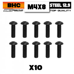 Button Head Screws M4x8 Steel 10.9 (10)