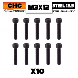 M3x12 Cap Screw Steel 12.9 (10)