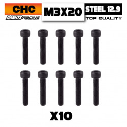 M3x20 Cap Screw Steel 12.9 (10)