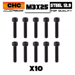 M3x25 Cap Screw Steel 12.9 (10)