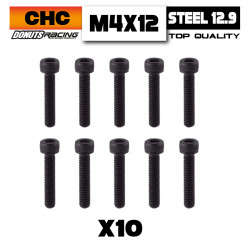 M4x12 Cap Screw Steel 12.9 (10)