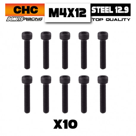 M4x12 Cap Screw Steel 12.9 (10)