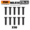 M2,5x6 Countersunk Screw Steel 10.9 (10)