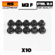 Flanged M3 Lock nut (10)