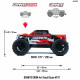 1/18 GRANITE GROM MEGA 380 Brushed 4X4 Monster Truck RTR with Battery & Charger Red