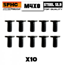 Ultra thin head Hex M4x8 Steel 12.9 (10)