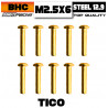 BHC Screw steel 12.9 TiCo M2.5x6 (10)