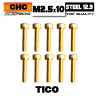 CHC Screw steel 12.9 TiCo M2.5x10 (10)