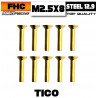 FHC Screw steel 12.9 TiCo M2.5x 8 (10)