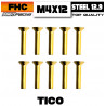 FHC Screw steel 12.9 TiCo M4x12 (10)