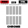 Chrome Steel pins 2x8mm (10)