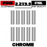 Chrome Steel pins 2.2x9.9mm (10)