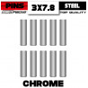 Chrome Steel pins 3x7.8mm (10)