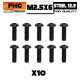 Button Head Screws M2.5x6 Steel 12.9 (10)