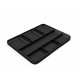 3D-Printed Pit Tray with 3 Parts Boxes Black/Red Color