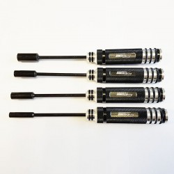 4 pc Alu Nut Driver Assortment US S2 Black