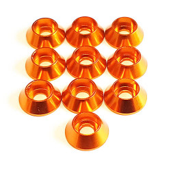 M3 Aluminium cone washer Orange (10)