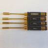 4 pc Metric Nut Driver Assortment Black/Gold TiCo